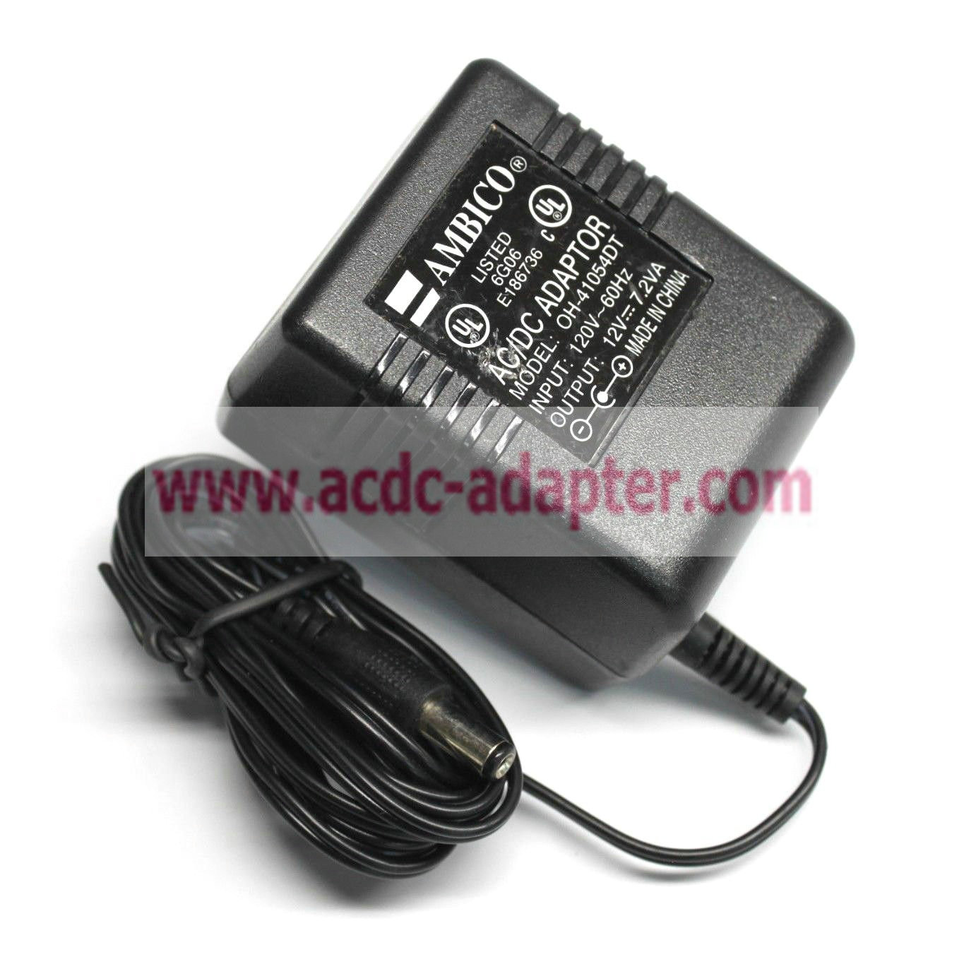 Original 12 Volts 7.2 VA Ambico OH-41054DT AC Adapter Power Supply Wall Charger